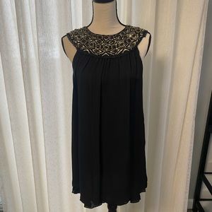 ALICE & OLIVIA BLACK FORMAL DRESS WITH SHOULDER SEQUIN EMBELLISHMENT!